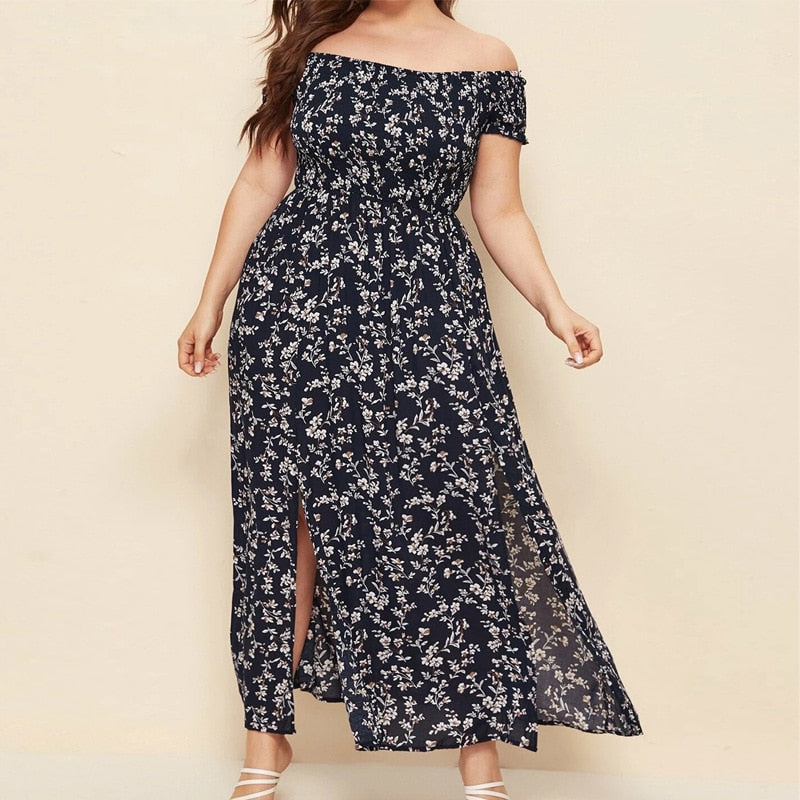 Vestido Longo Moda Plus Size
