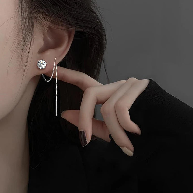 Brinco Borla Celestial de Moissanite